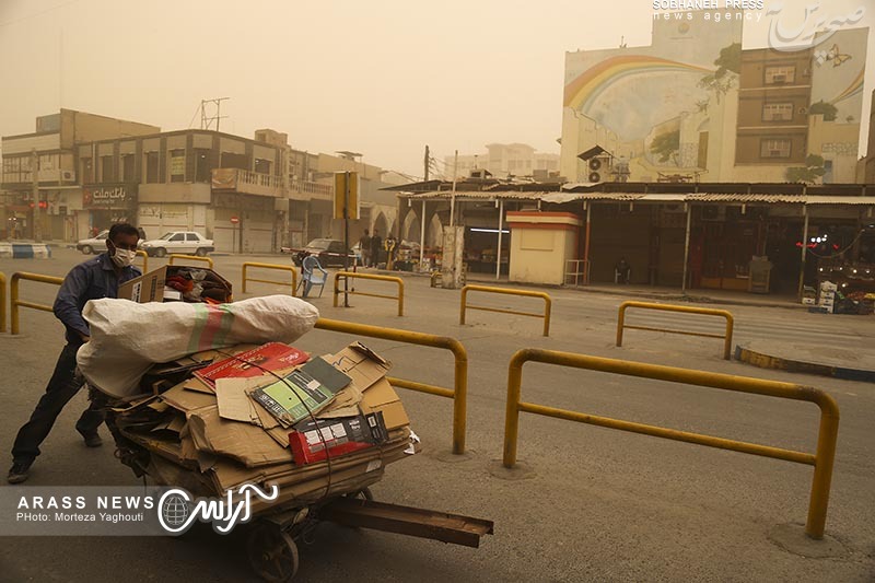 گزارش تصویری / گرد و غبار امروز اهواز
