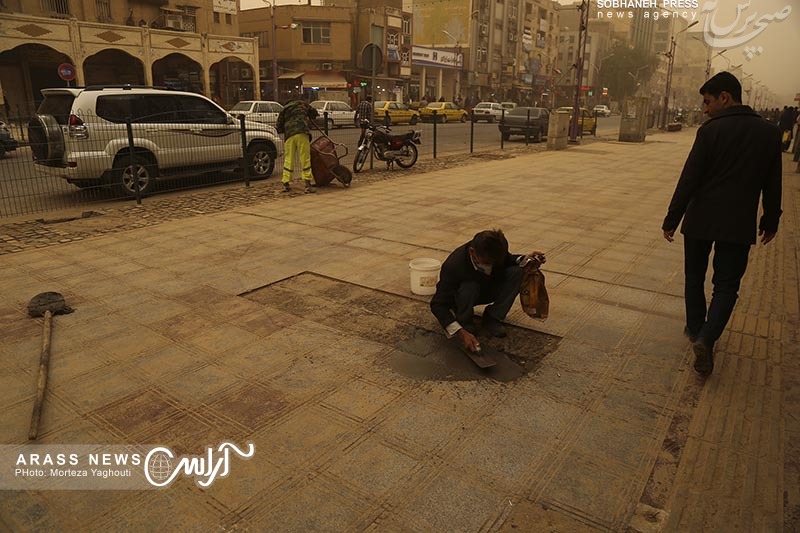 گزارش تصویری / گرد و غبار امروز اهواز