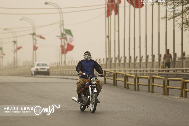 گزارش تصویری / گرد و غبار امروز اهواز