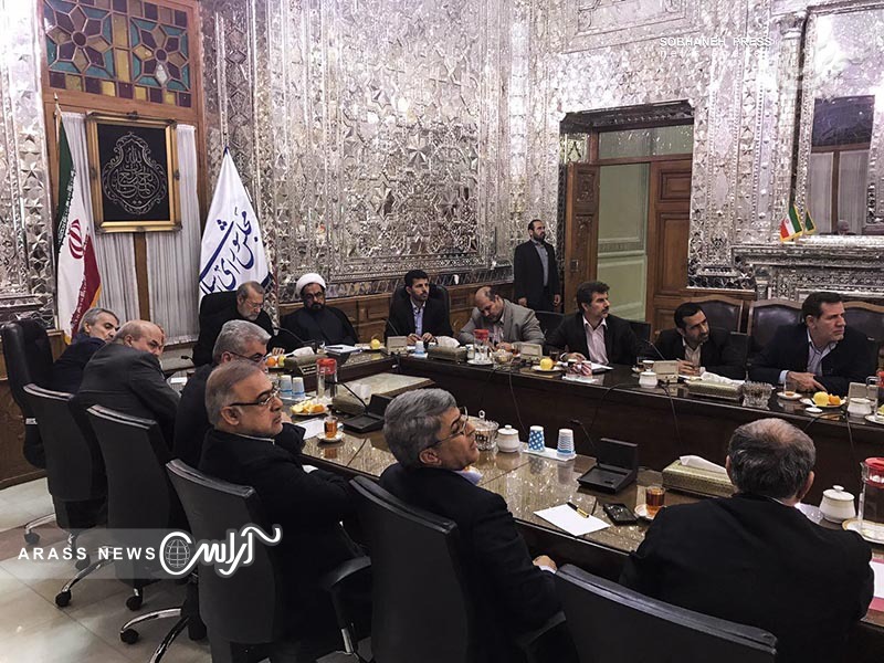 نشست نمايندگان مجلس،استاندار خوزستان  و وزراي دولت با حضور رئيس مجلس شوراي اسلامي  برای بررسی وضعیت ریزگردها در استان خوزستان در مجلس شورای اسلامی