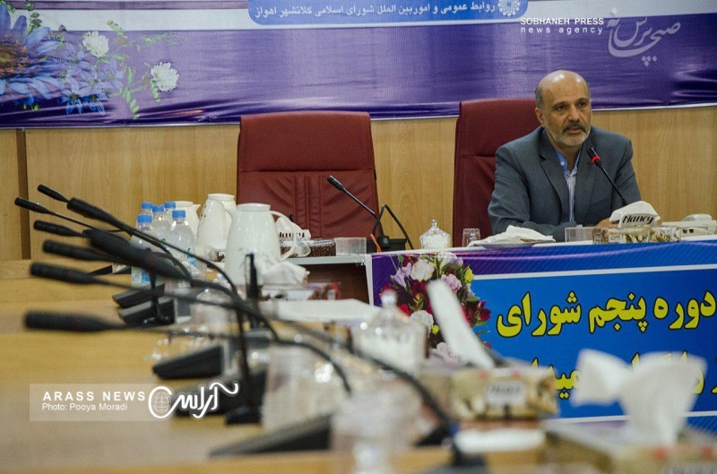 حاشیه های تصویری نشست خبری رئیس شورای اسلامی شهر اهواز با اصحاب رسانه