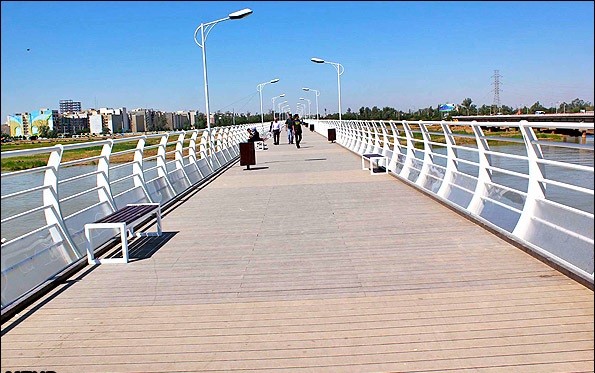 پایان عملیات بهسازی و ایمن سازی عرشه پل طبیعت شهر اهواز