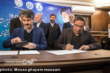 بازدید زنگنه وزیر نفت از واحد صنعتی جهاد دانشگاهی خوزستان در شهرک صنعتی 3 اهواز و امضای قرارداد B.O.O
