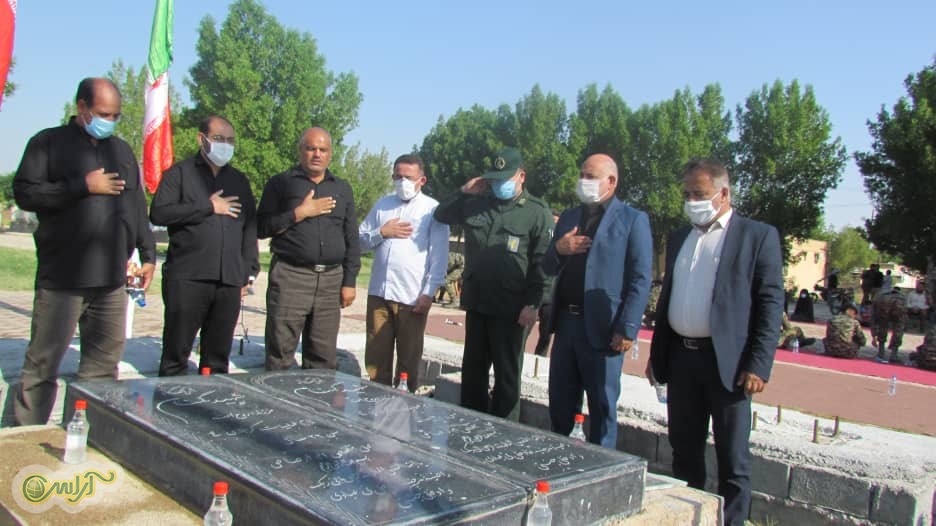 مراسم غبار روبی مزار شهدای گمنام بستان مراسم غبار روبی مزار شهدای گمنام بستان