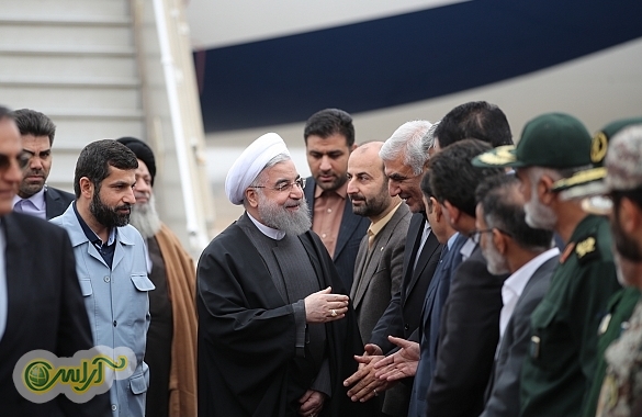 گزارش تصویری ورود رییس جمهور به خوزستان