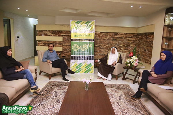 بازدید حاج کاظم صخراوی هماهنگ کننده امور عشایر عرب خوزستان وبازرس جمعیت خیریه عشایر خوزستان ازدفتررسانه ایی آراس