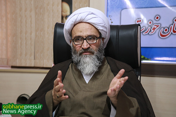 نشست خبری حضرت آیت الله دکتر حیدری و رئیس ستاد امر به معروف ونهی ازمنکر شهرستان اهواز با اصحاب رسانه