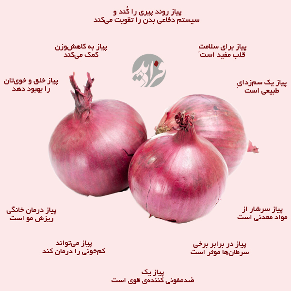 ۱۰ فایده بی‌نظیر پیاز