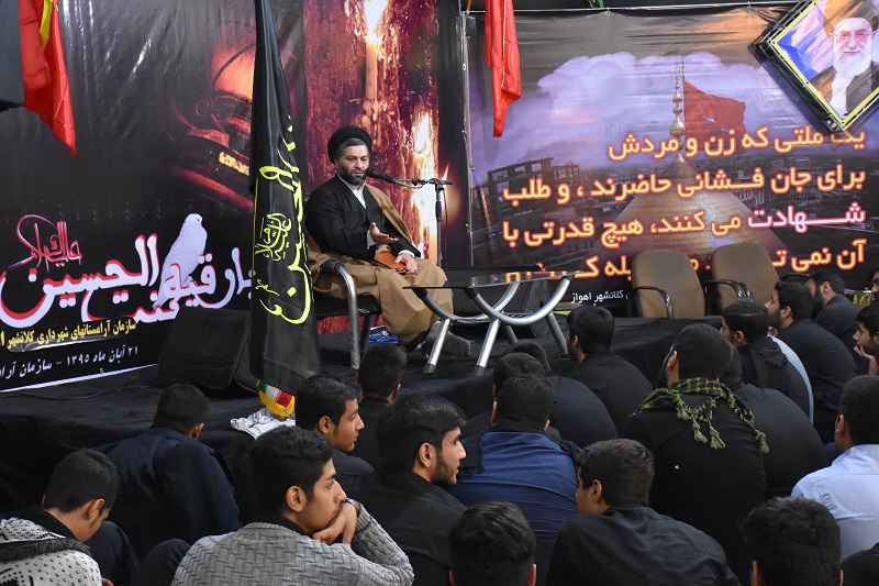 حجت الاسلام سیدرضا جزایری در مراسم روضه سیدالشهدا: قطعه شهدای مدافع حرم،مدفن انصارالحسین (ع) است