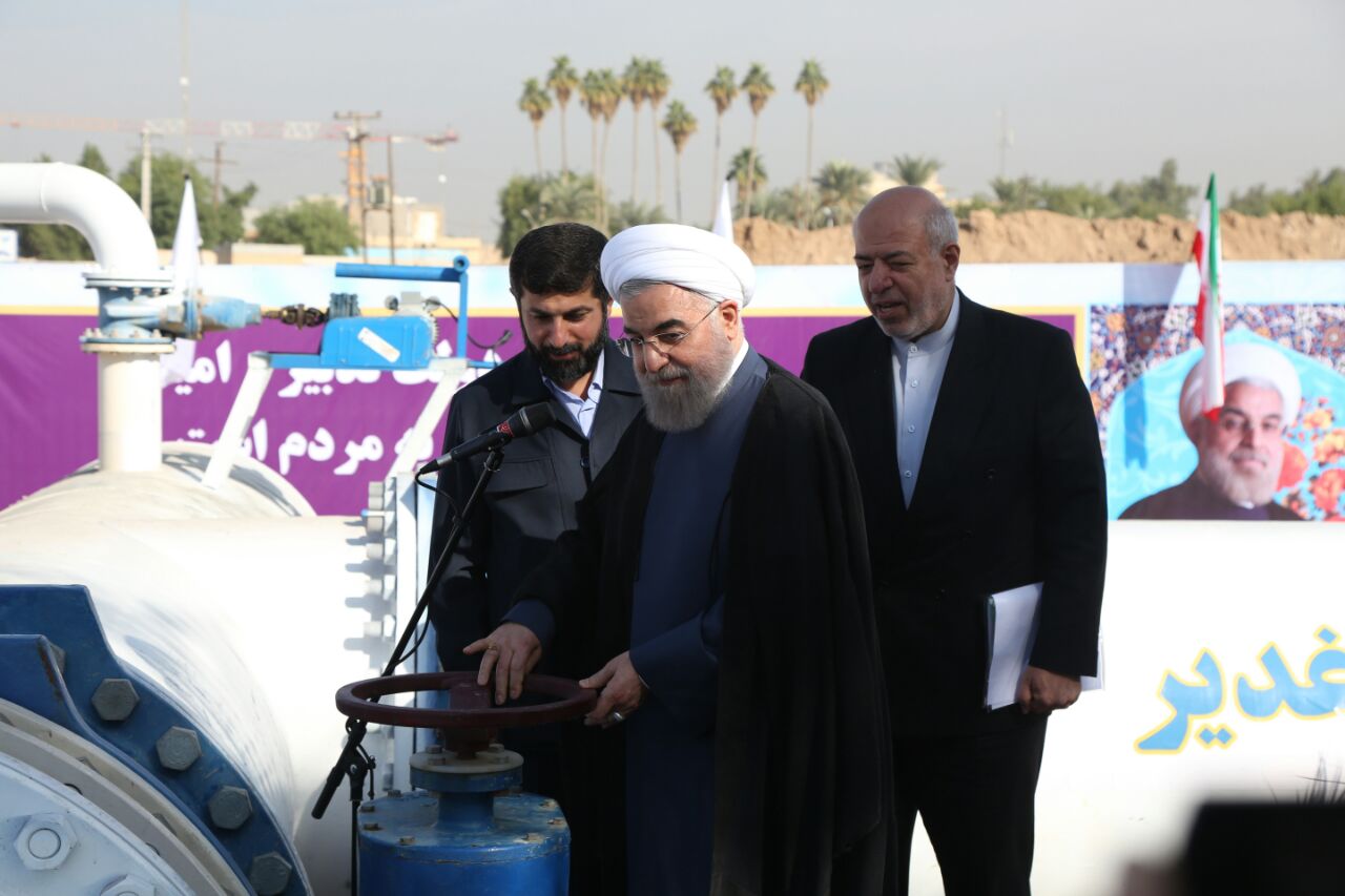 اتصال شبکه آب غرب به شرق اهواز +تصاویر