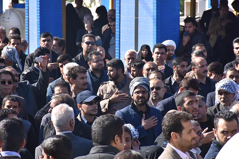 پیکرهای 6 شهید عملیات تروریستی حله عراق در گلزارشهدای اهواز تشییع شد