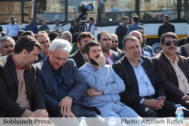تصاویر / آئیین بهره برداری از 60دستگاه اتوبوس واحد در اهواز