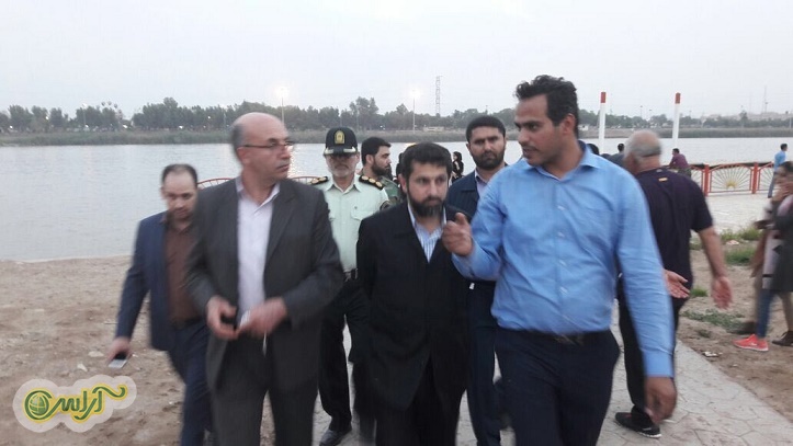 گزارش  تصویری آراس از بازدید استاندار شریعتی از ساحل کارون