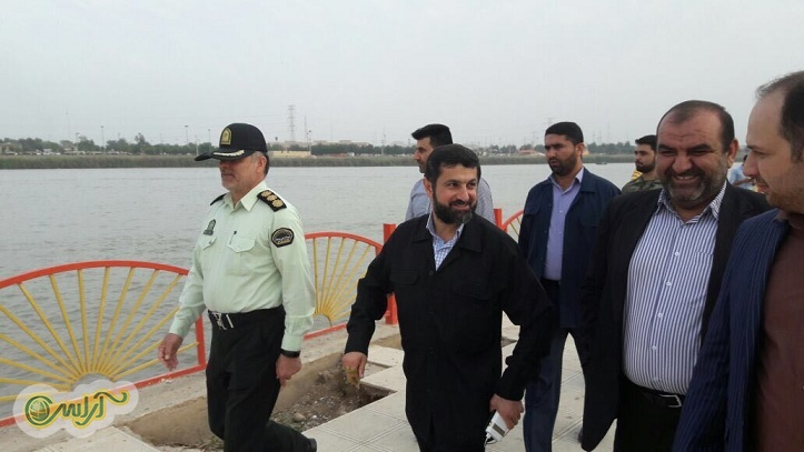گزارش  تصویری آراس از بازدید استاندار شریعتی از ساحل کارون