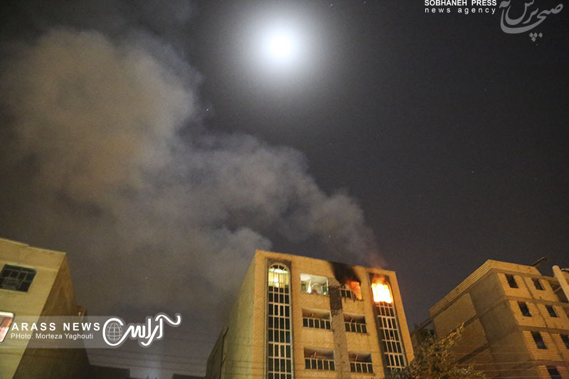 گزارش تصویری / حادثه آتش سوزی واحد مسکونی در کوی ملت اهواز