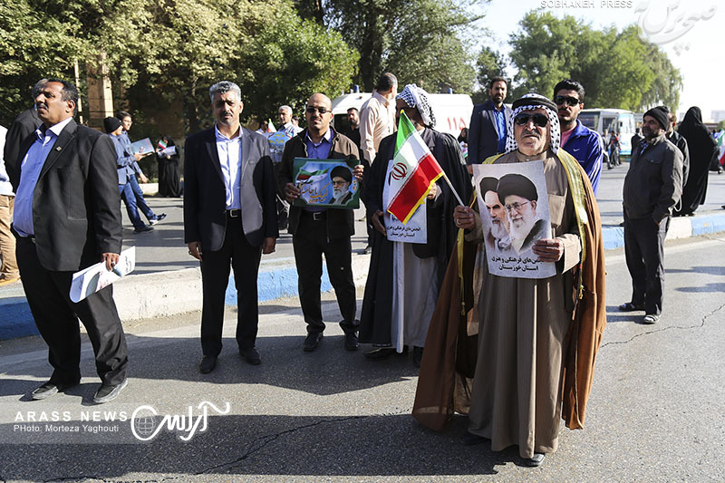 گزارش تصویری / راهپیمایی بزرگ شکوه وحدت در اهواز به روایت تصویر