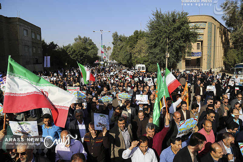 گزارش تصویری / راهپیمایی بزرگ شکوه وحدت در اهواز به روایت تصویر