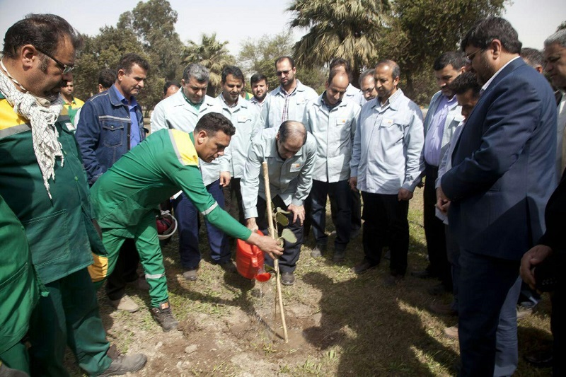 آیین درختکاری در شرکت فولاد خوزستان
