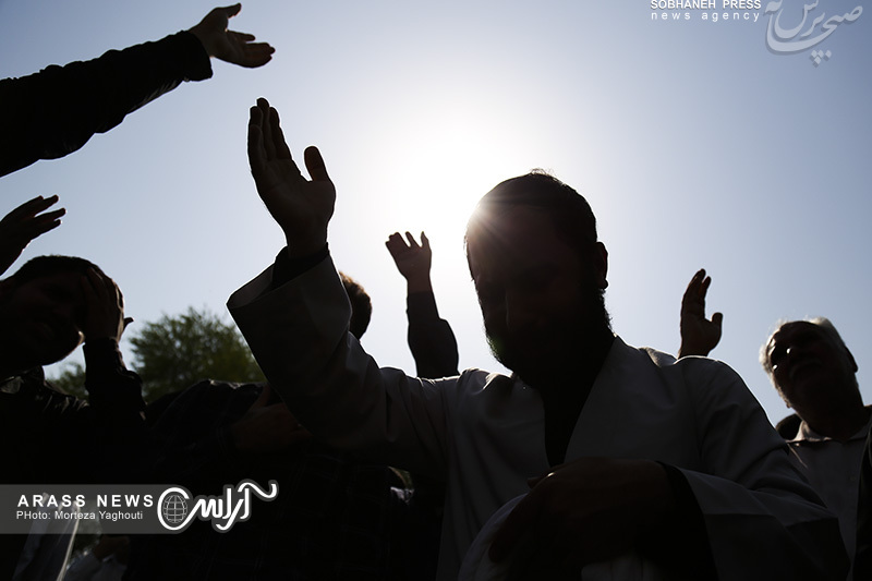 گزارش تصویری/ مراسم تشییع و تدفین دو شهید گمنام همزمان با شهادت امام جعفر صادق (ع) در اهواز