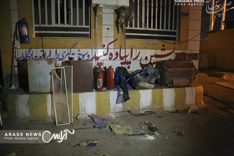 گزارش تصویری/ حادثه انفجار در جايگاه  گاز اهواز