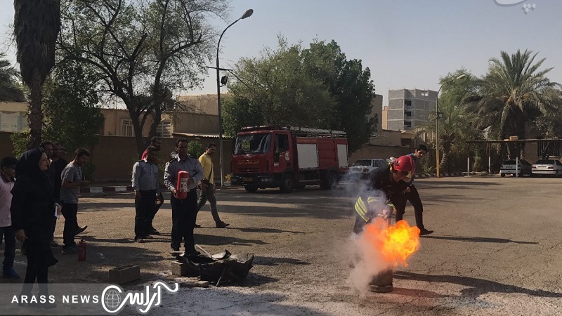 برنامه ویژه آموزش اطفا حریق توسط سمن رفتگران طبیعت استان خوزستان
