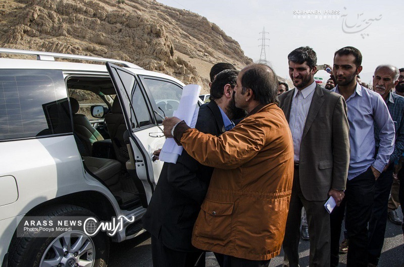 گزارش تصویری/ افتتاح پل هلایجان ایذه با حضور استاندار خوزستان و نماینده مردم ایذه در  این شهرستان