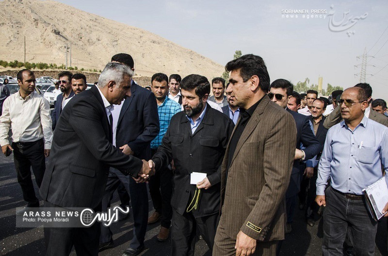 گزارش تصویری/ افتتاح پل هلایجان ایذه با حضور استاندار خوزستان و نماینده مردم ایذه در  این شهرستان