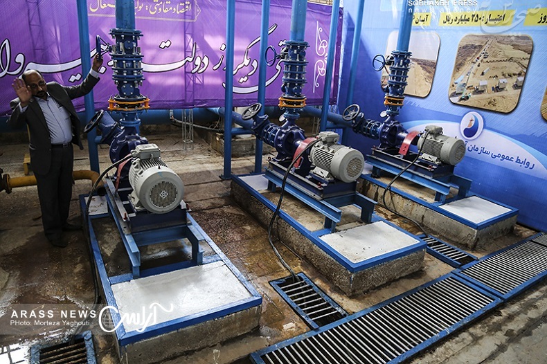 گزارش تصویری/ آیین طرح آبرسانی بستان به پایانه مرزی چذابه با حضور وزیر نیرو و مسئولان استانی در بستان