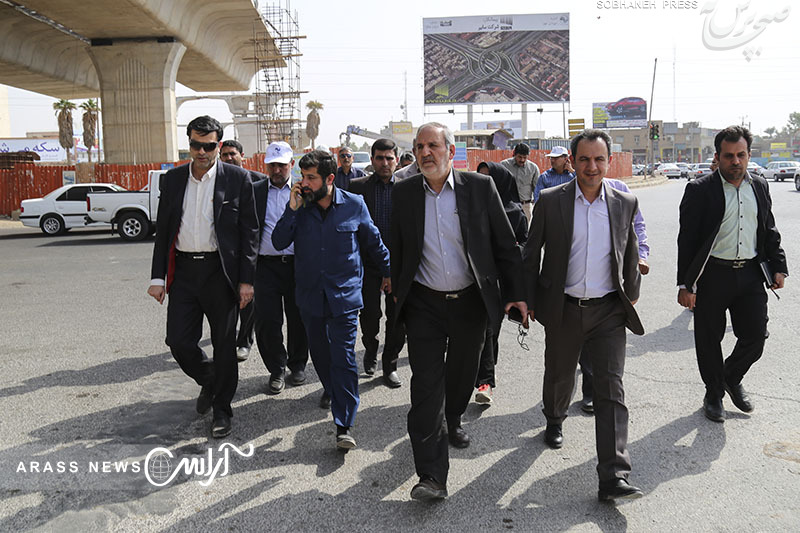 گزارش تصویری/ بازدید استاندار خوزستان و شهردار اهواز  از پروژه های عمرانی شهرداری اهواز