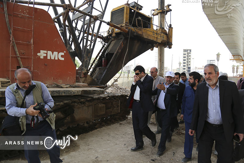 گزارش تصویری/ بازدید استاندار خوزستان و شهردار اهواز  از پروژه های عمرانی شهرداری اهواز