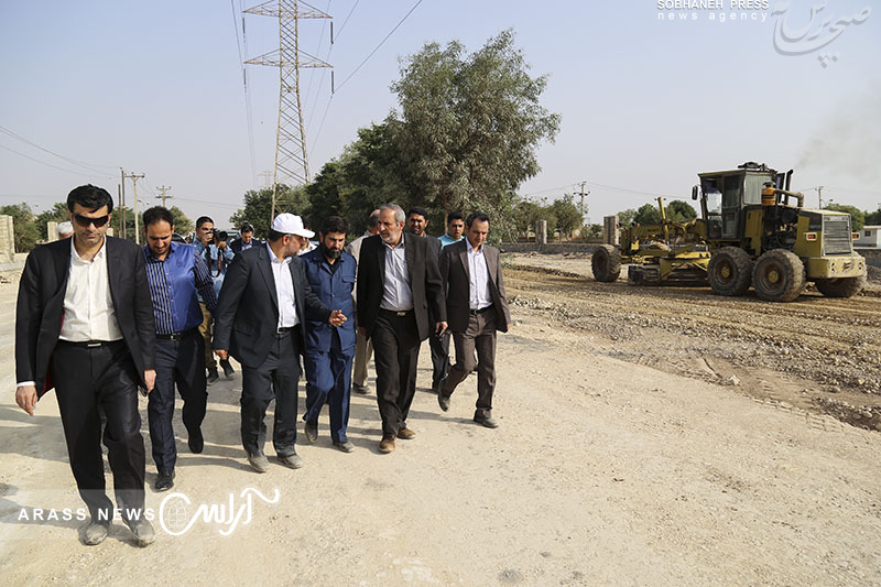 گزارش تصویری/ بازدید استاندار خوزستان و شهردار اهواز  از پروژه های عمرانی شهرداری اهواز