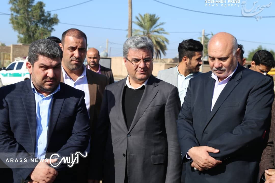 کلنگ همزمان ۷مدرسه در منطقه دشت آزادگان به زمین زده شد