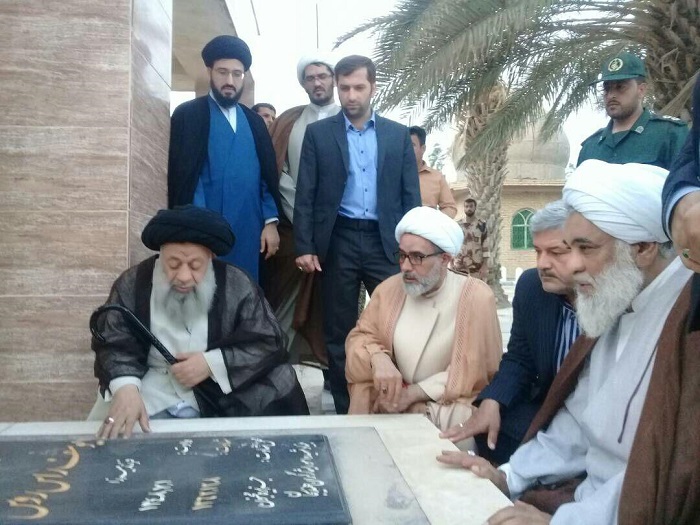 کلنگ زنی مقبره امامزاده عبدلله دهستان دهملا در هندیجان