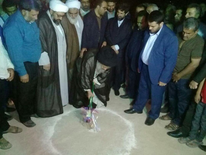 کلنگ زنی مقبره امامزاده عبدلله دهستان دهملا در هندیجان