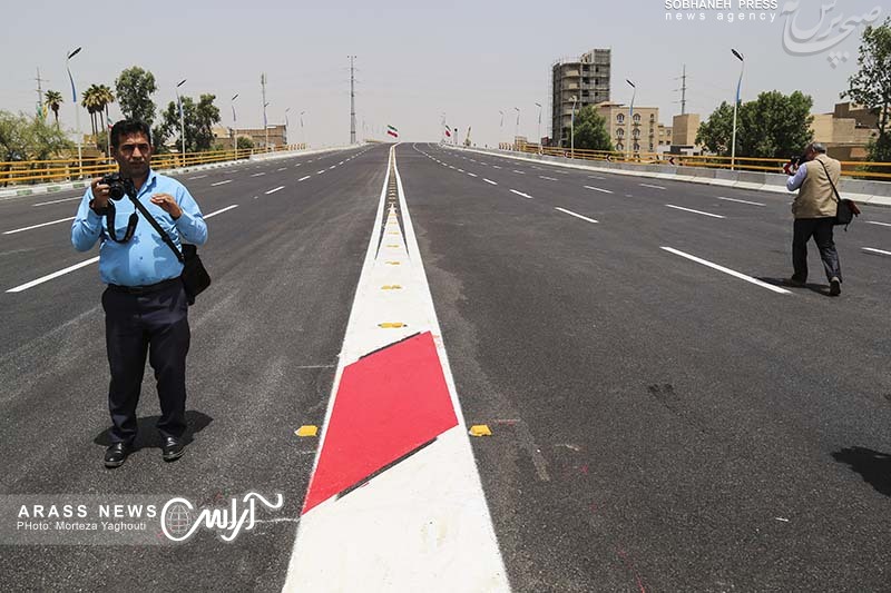 گزارش تصویری / افتتاح فاز اول تقاطع چند سطحی میدان شهید بندر اهواز