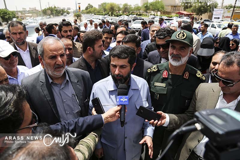گزارش تصویری / افتتاح فاز اول تقاطع چند سطحی میدان شهید بندر اهواز