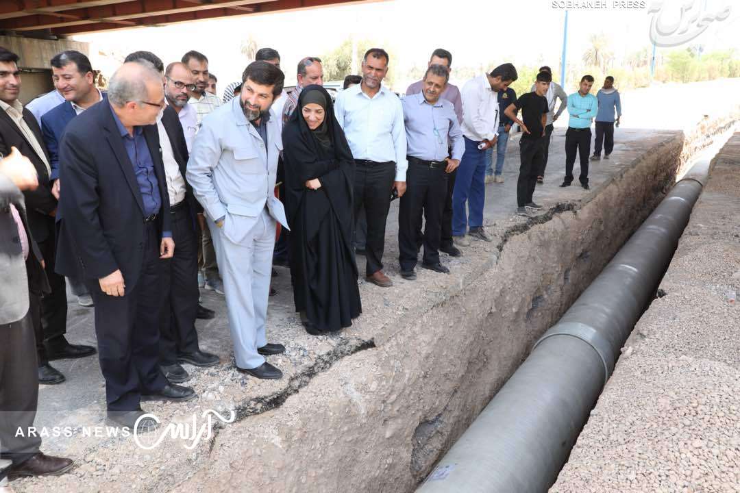رفع معضل کم آبی شهرستان کارون با اجرای طرح ضربتی خط انتقال آب خام از تاسیسات صنایع فولاد به تصفیه خانه این شهرستان