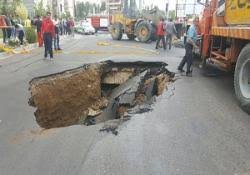 نشست زمین در کوی معین زاده اهواز خسارت جانی نداشت