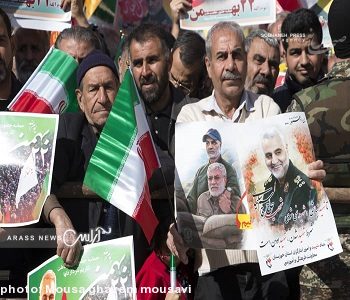 مردم اهواز در راهپیمایی 22 بهمن حضور بهم رساندند