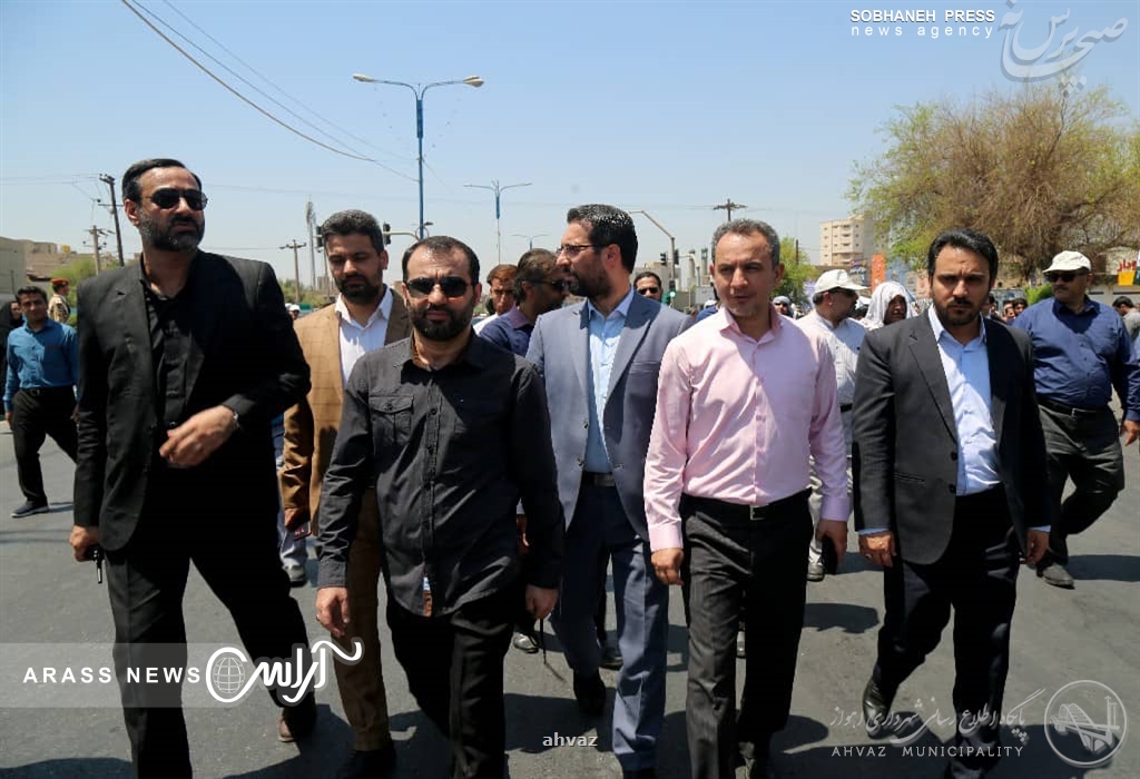 گزارش تصویری / حضور سرپرست شهرداری و مدیران و مسئولان شهری و پرسنل شهرداری در راهپیمایی روز قدس