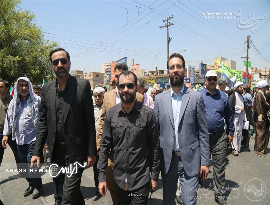 گزارش تصویری / حضور سرپرست شهرداری و مدیران و مسئولان شهری و پرسنل شهرداری در راهپیمایی روز قدس