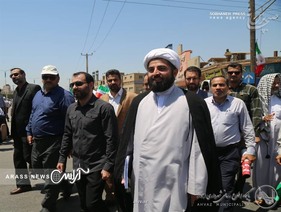 گزارش تصویری / حضور سرپرست شهرداری و مدیران و مسئولان شهری و پرسنل شهرداری در راهپیمایی روز قدس