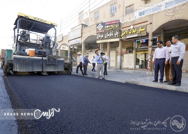 گزارش تصویری / آغاز طرح آسفالت محله به محله شهر اهواز