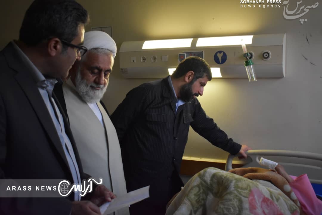 گزارش تصویری/ عیادت  استاندار خوزستان و معاون توسعه مدیریت و منابع انسانی استانداری خوزستان از  مصدومان حادثه زلزله در مسجدسلیمان