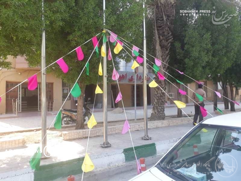 گزارش تصویری /  فضا سازی شهرداری اهواز به مناسبت عید غدیر خم