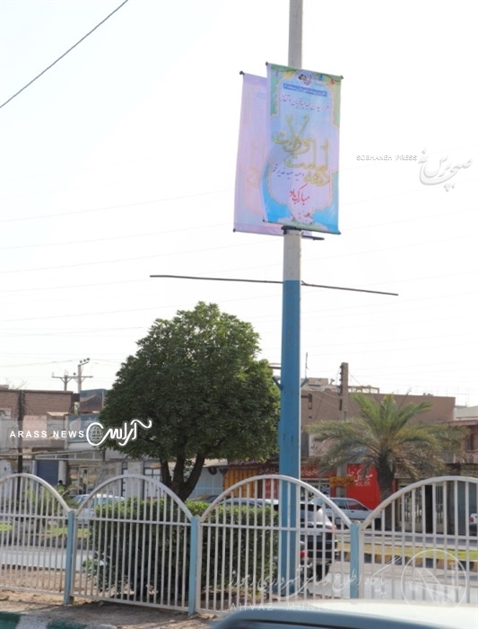 گزارش تصویری /  فضا سازی شهرداری اهواز به مناسبت عید غدیر خم
