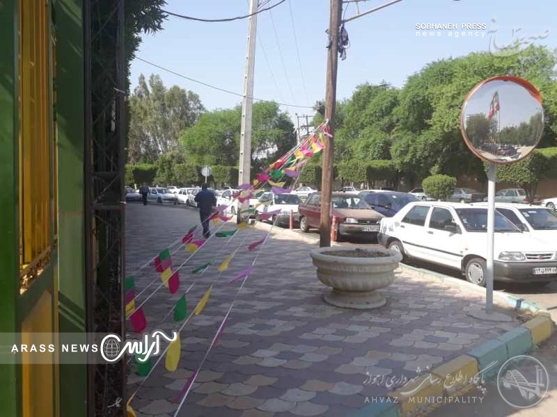 گزارش تصویری /  فضا سازی شهرداری اهواز به مناسبت عید غدیر خم