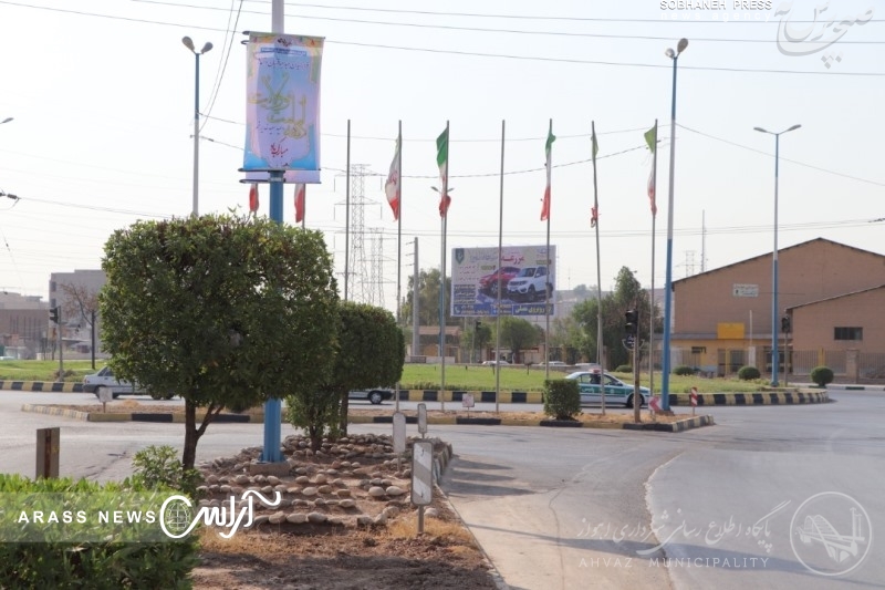 گزارش تصویری /  فضا سازی شهرداری اهواز به مناسبت عید غدیر خم