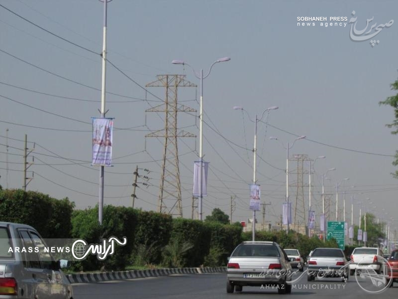 گزارش تصویری /  فضا سازی شهرداری اهواز به مناسبت عید غدیر خم