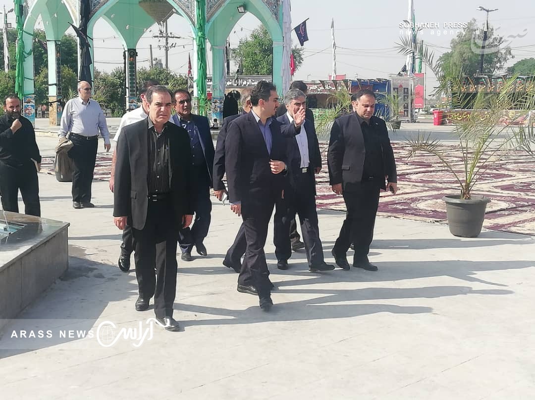 گزارش تصویری / بازدید معاون هماهنگی امور اقتصادی استانداری خوزستان و هیئت همراه از یادمان شهدا، مواکب اربعین حسینی و طرح های صنعتی شهرستان اندیمشک
